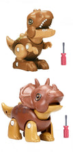 Load image into Gallery viewer, DIY Build-It T-REX and Triceratops Toddler Playset