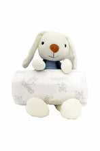Load image into Gallery viewer, Newborn Baby Gift Set Plush Rabbit and Muslin Receiving Blanket - Sapphire Blue