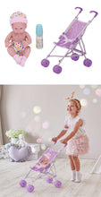 Load image into Gallery viewer, Reborn Baby Doll, Stroller and Bottle Set
