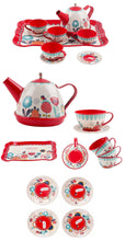 Load image into Gallery viewer, Tea Set - 15 Piece Metal Play Tea Set