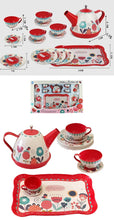Load image into Gallery viewer, Tea Set - 15 Piece Metal Play Tea Set