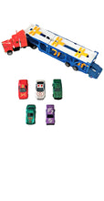 Load image into Gallery viewer, Vintage Die-Cast Truck Transporter and Cars Set - Red