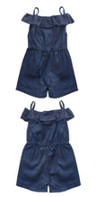 Load image into Gallery viewer, Baby & Toddler Girls Ruffled Denim Bodysuit