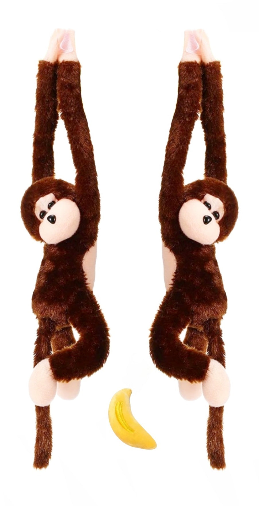 Giant 75cm Mobile Hanging Howler Monkey Baby Mobiles - 2 Pack With Plush Banana