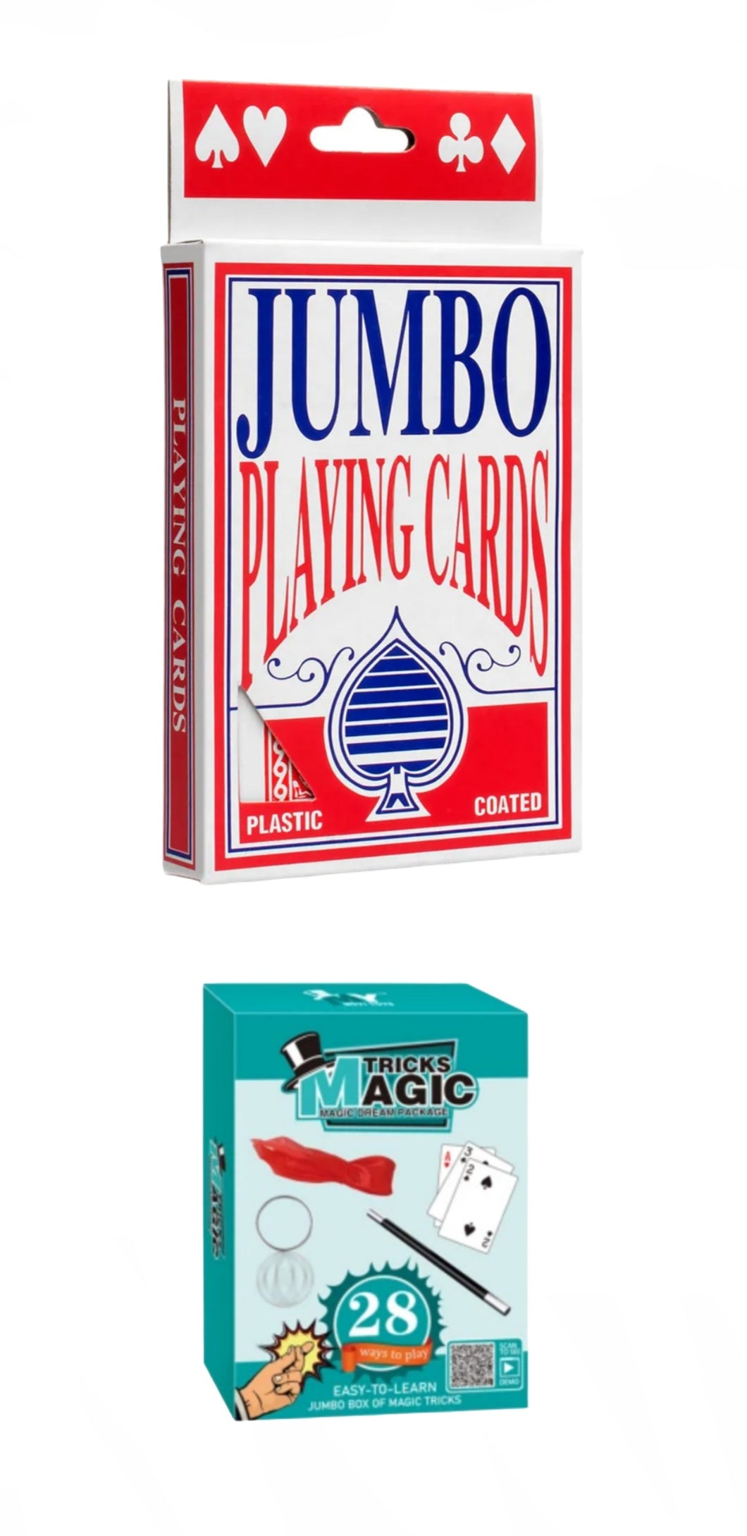 Jumbo Playing Cards and Magic Tricks Set