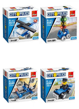 Load image into Gallery viewer, Kiddies Police Build &amp; Play Building Block Set - Set of 4
