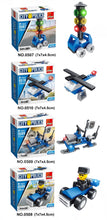 Load image into Gallery viewer, Kiddies Police Build &amp; Play Building Block Set - Set of 4
