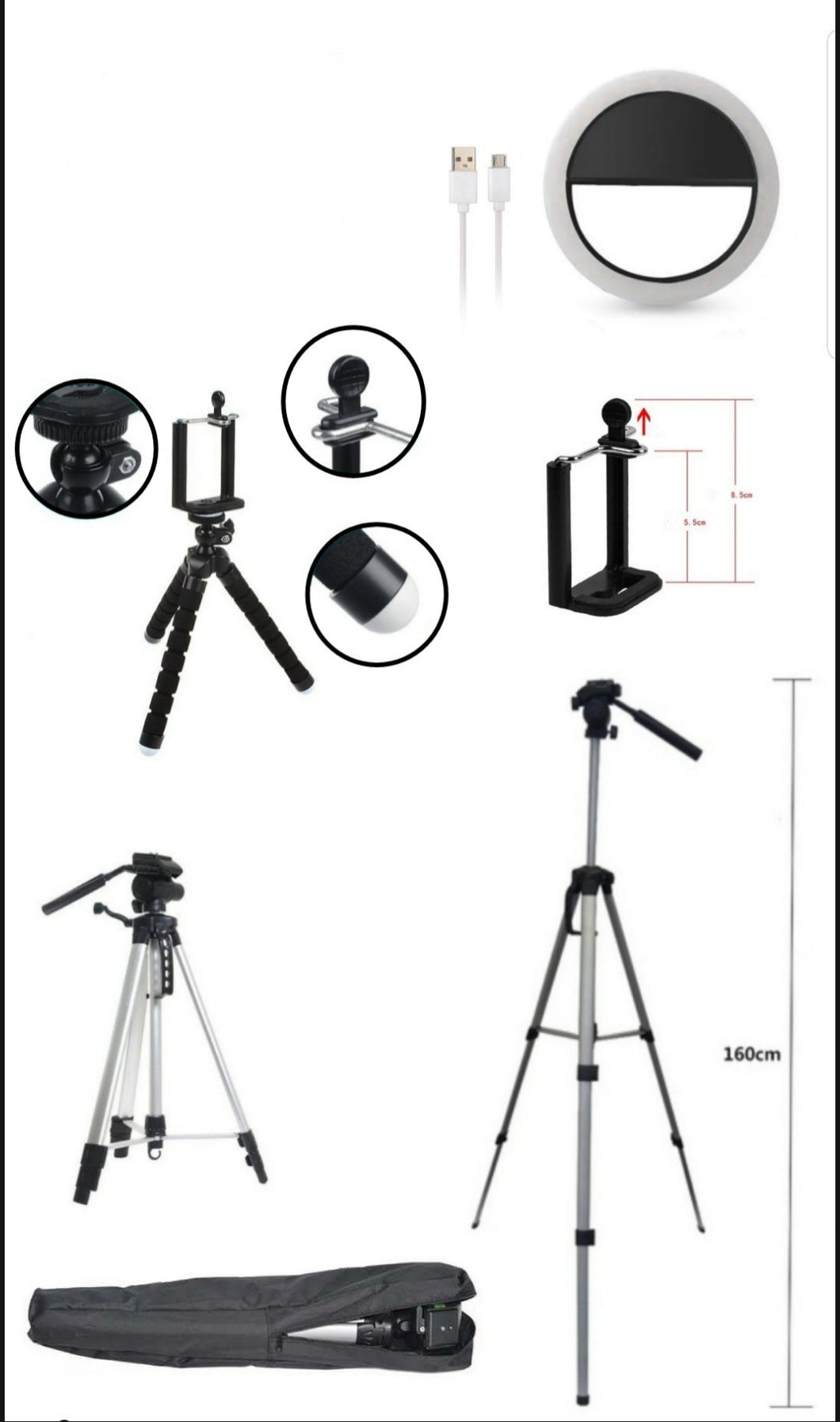 Tripod Vlogging Kit - Professional Fluid Action Video/Photo