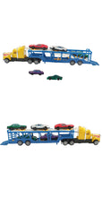 Load image into Gallery viewer, Vintage Die-Cast Truck Transporter and Cars Set - Yellow
