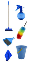 Load image into Gallery viewer, Kids Pretend Play Cleaning Set Blue - 7 Piece
