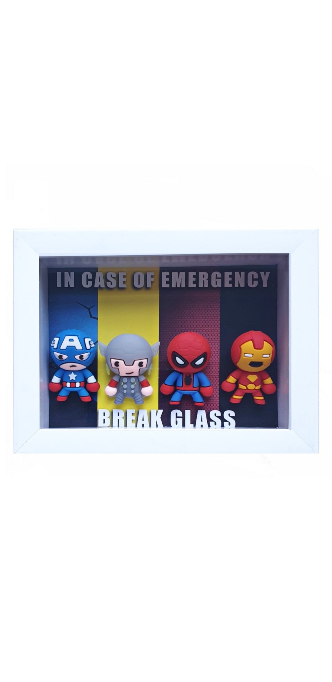 Superhero Avengers Themed Shadow Boxed Gift Frame