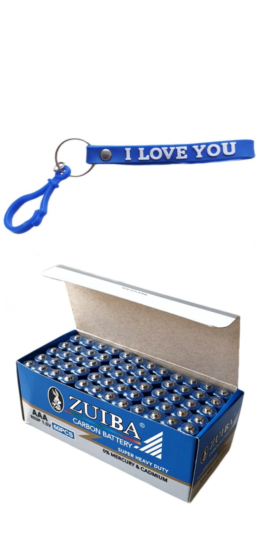 AAA Batteries - 60 Piece Bulk Pack + Free Key Ring