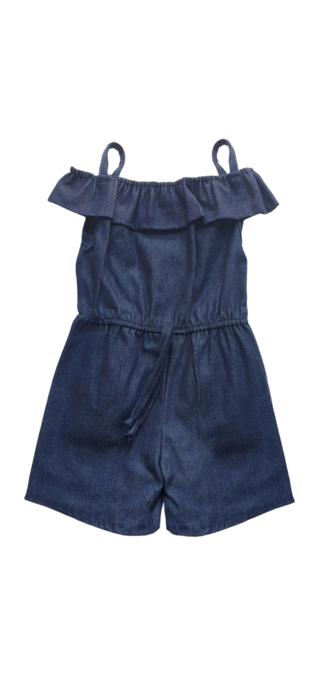 Baby & Toddler Girls Ruffled Denim Bodysuit