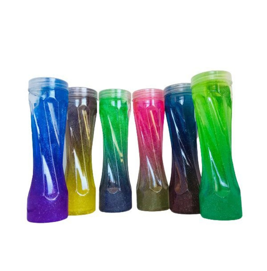 Colourful Transparent Crystal Mud Slime - Assorted Colours 16cm (Box of 6)