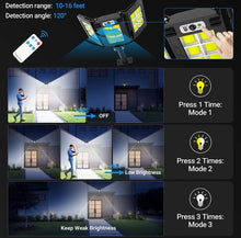 Load image into Gallery viewer, 60W 3 Heads Smart Sensor Outdoor Solar Flood Light
