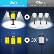 Load image into Gallery viewer, 60W 3 Heads Smart Sensor Outdoor Solar Flood Light
