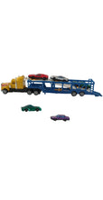 Load image into Gallery viewer, Vintage Die-Cast Truck Transporter and Cars Set - Yellow
